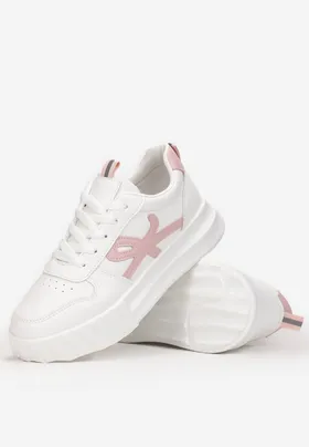 Biało-Różowe Sneakersy Mosila