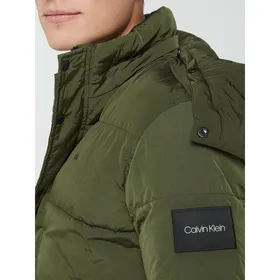 CK Calvin Klein Pikowana kurtka z odpinanym kapturem