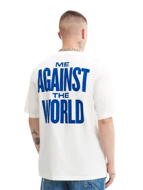Kremowy t-shirt Tupac