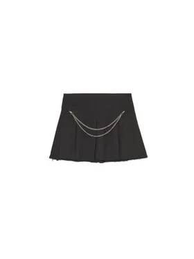 Czarna plisowana spódnica mini