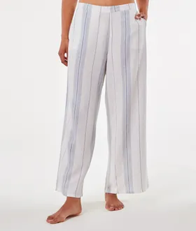 Mahina Pantalon De Pyjama Large À Rayures - Niebieski