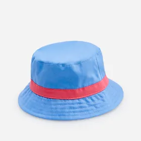 Dwustronny kapelusz bucket hat - Niebieski