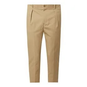 DANIELE ALESSANDRINI Spodnie z zakładkami w pasie z bawełny model ‘Example’