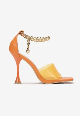 Pomarańczowe Sandały Chionyle