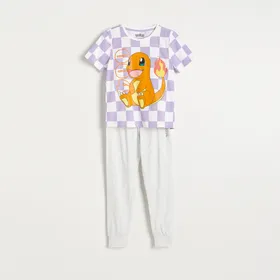 Bawełniana piżama Pokémon - Jasny szary
