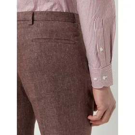 CG - Club of Gents Spodnie do garnituru o kroju slim fit z mieszanki lnu i lyocellu model ‘Paco’