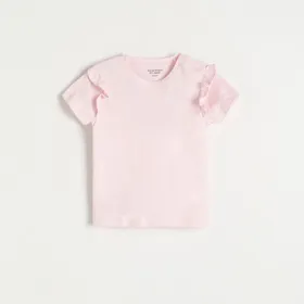 Bluzka z falbankami - Różowy