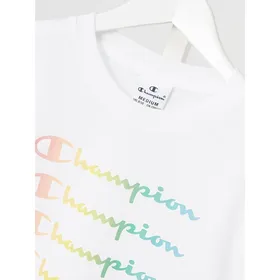 CHAMPION T-shirt o kroju custom fit z nadrukiem z logo