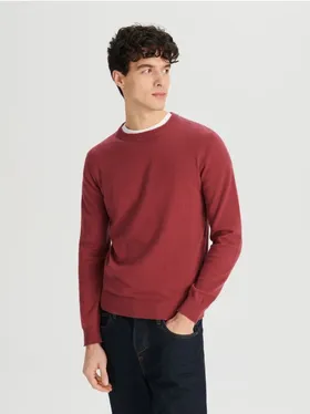 Sweter o regularnym kroju uszyty w 100% z bawełny. - fioletowy