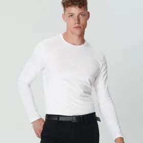 Koszulka z długimi rękawami - Biały