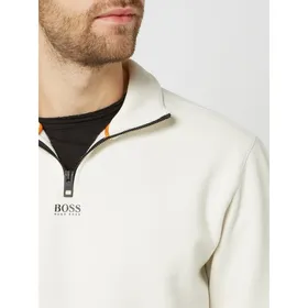 BOSS Casualwear Bluza z kołnierzem z dzianiny dresowej model ‘Zapper’