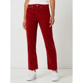 Tommy Jeans Spodnie sztruksowe o kroju straight fit z dodatkiem streczu model ‘Harper’