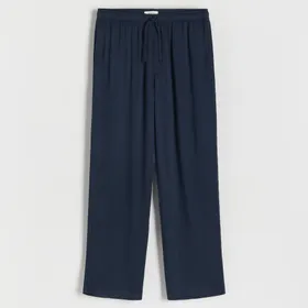 Spodnie piżamowe z wiskozy - Granatowy