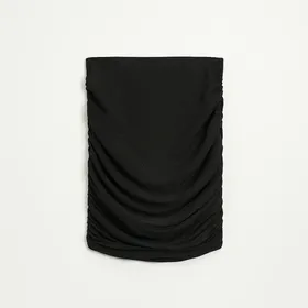 Dopasowana spódnica mini z efektem połysku czarna - Czarny