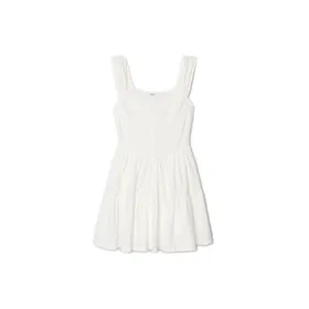 Biała sukienka z guzikami