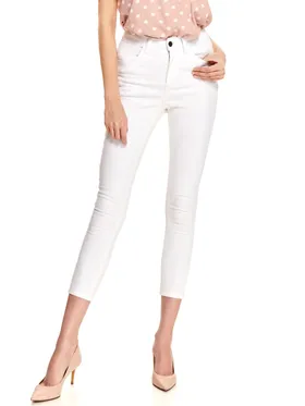 Białe spodnie jeansowe skinny