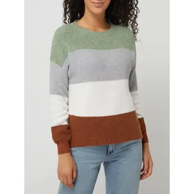 Only Sweter ze wzorem w blokowe pasy model ‘Sandy’