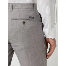 Gardeur Spodnie lniane o kroju modern fit z wpuszczanymi kieszeniami model ‘Benito’