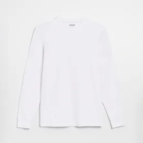 Bluzka Basic z długim rękawem biała - Biały