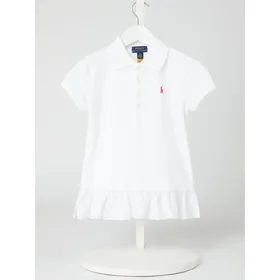 Polo Ralph Lauren Kids Koszulka polo z dołem obszytym falbaną z koronki