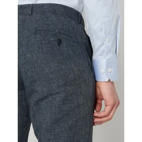 Carl Gross Spodnie do garnituru o kroju modern fit z mieszanki lnu model ‘Todi’