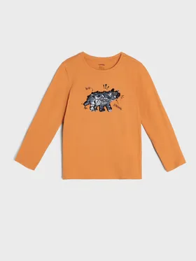 Koszulka z cekinami - Pomarańczowy