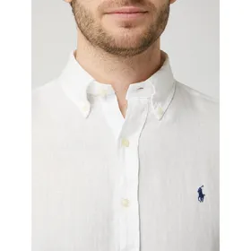 Polo Ralph Lauren Koszula casualowa z lnu z detalem z logo