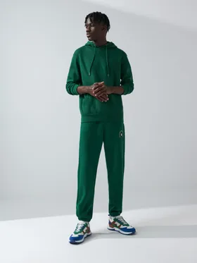 Spodnie dresowe z haftem - Zielony