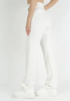 Białe Szerokie Spodnie Maellia