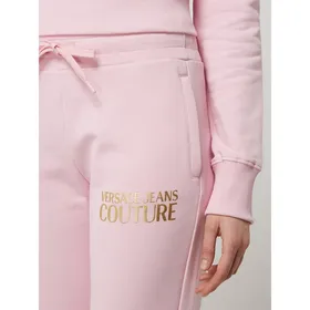 Versace Jeans Couture Spodnie dresowe z logo w kolorze złota