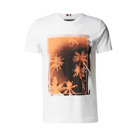 Tommy Hilfiger T-shirt z bawełny ekologicznej z nadrukiem