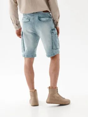 Jeansowe szorty męskie typu bojówki