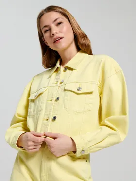 Kurtka jeansowa - Żółty