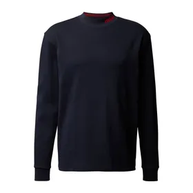 HUGO Bluzka z długim rękawem o kroju regular fit z bawełny model ‘Dorrison’