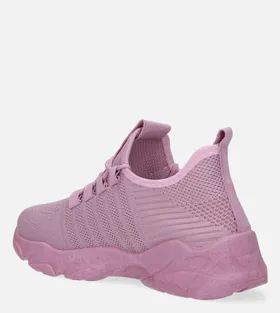 Różowe buty sportowe sznurowane Casu 1106