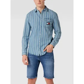 Tommy Jeans Koszula jeansowa z bawełny ekologicznej ze wzorem w paski