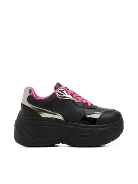 Czarno-różowe sneakersy