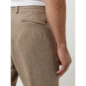CG - Club of Gents Spodnie do garnituru o kroju slim fit z dodatkiem lnu model ‘Clark’