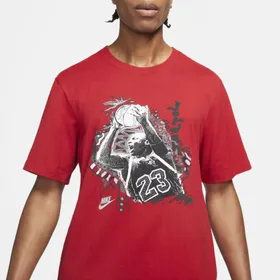 T-shirt męski z grafiką Jordan Vintage - Czerwony