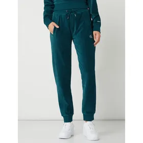 Calvin Klein Jeans Spodnie dresowe z prążkowaną fakturą