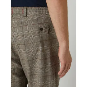 Cinque Spodnie z zakładkami w pasie ze wzorem w kratkę glencheck model ‘Cicoby’