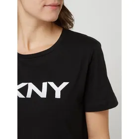 DKNY T-shirt z bawełny z nadrukiem z logo