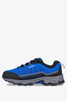 Niebieskie buty trekkingowe sznurowane unisex softshell casu b2003-5