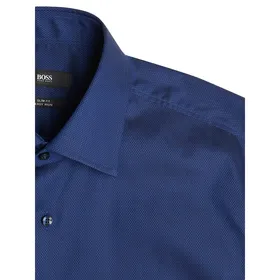 BOSS Koszula biznesowa o kroju slim fit z bawełny z bardzo długim rękawem model ‘Jango’
