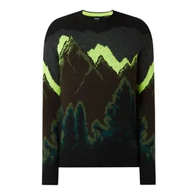 BOSS Casualwear Sweter z tkanym wzorem model ‘Arconeon’