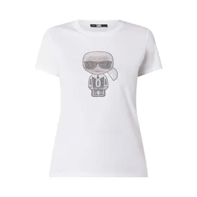 Karl Lagerfeld T-shirt z bawełny ekologicznej model ‘Ikonik’