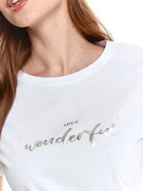 T-shirt damski z napisem