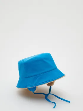 Sztruksowy bucket hat - Niebieski