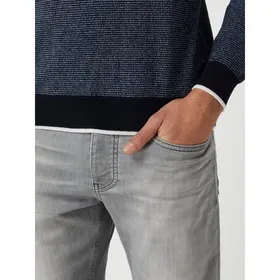 BOSS Sweter z mieszanki bawełny i żywej wełny model ‘Damin’