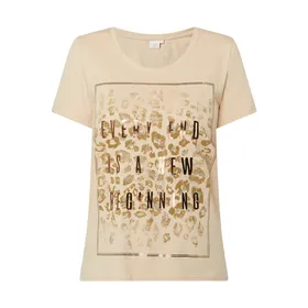 Cream T-shirt z nadrukiem model ‘Yarna’